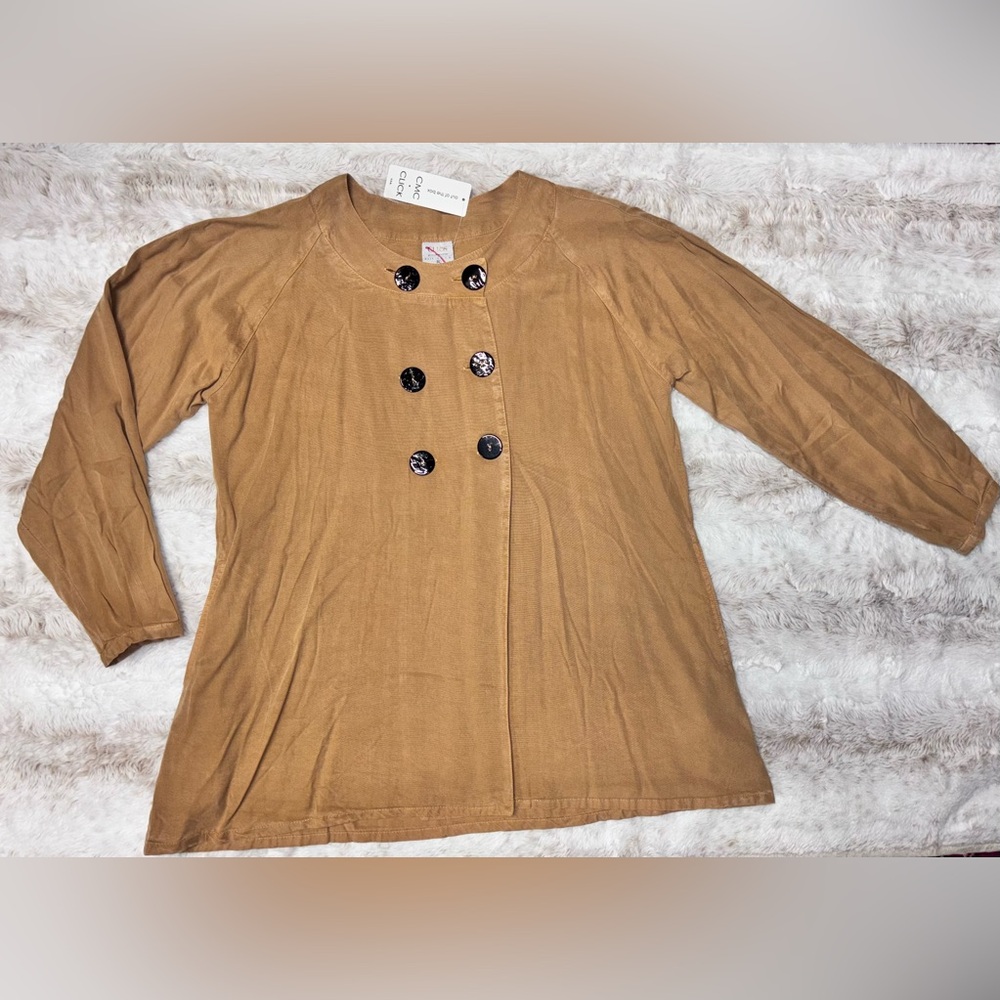 CMC Color Me Cotton Chic Tan Women's Top NWT